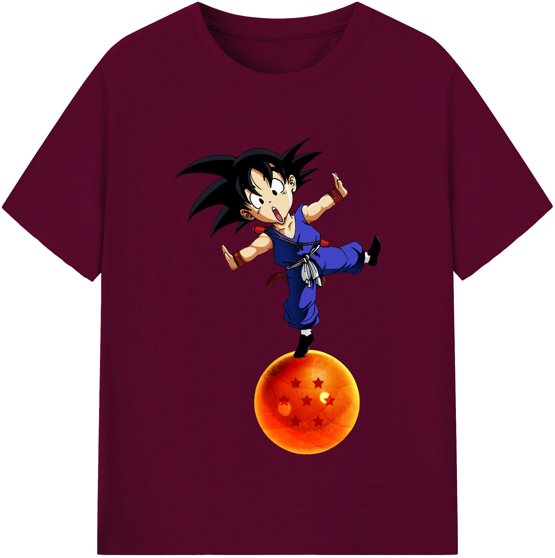 （画像用） ドラゴンボール 孫悟空（そん ごくう）Son Goku カカロット DRAGON BALL Kakarotto レディースカジュアルプリントTシャツ（綿100％）